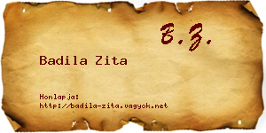 Badila Zita névjegykártya